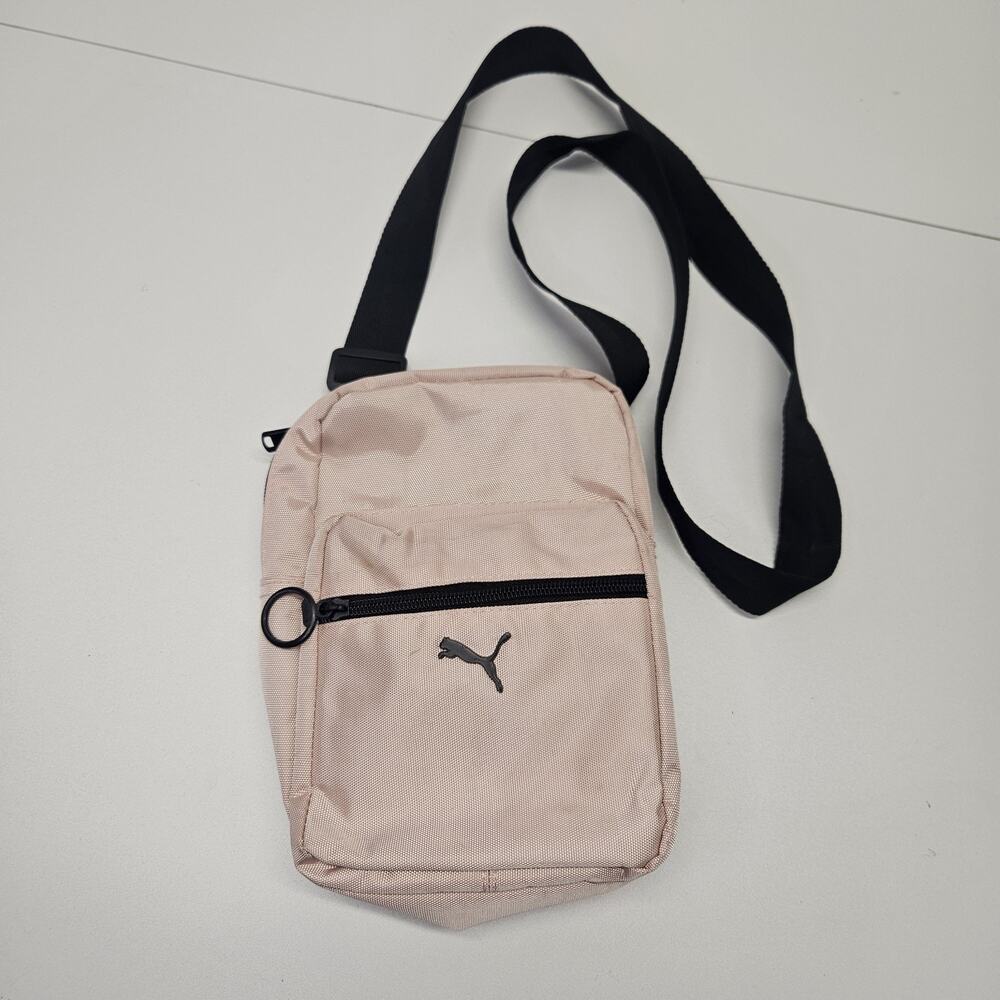 Puma Festival Crossbody Bag Unisex Backpack Pale Pink Black Strap